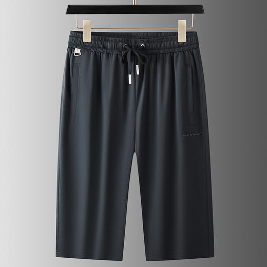 【速干】【DWN】大依优型大码休闲七分短裤冰丝中裤大号裤子弹力透气加肥加大夏季松紧腰宽松运动 商品图3