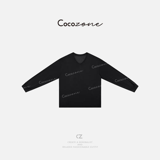 COCO ZONE 刘一一  【100棉】V领纯色亲肤感长袖T恤CD2A1009 商品图2