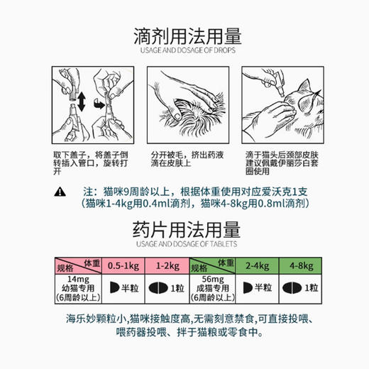拜耳爱沃克猫咪驱虫药体内外一体驱虫滴剂海乐妙成幼猫除蜱虫耳螨 商品图3