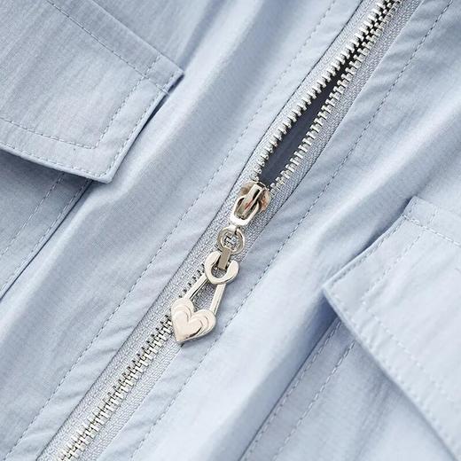 【高货wl】全新升级【铂金会员330/天猫449/差价119】(04115) 洛诗琳简约通勤休闲气质高腰半拉链衬衫裙夏季新款连衣裙 商品图3