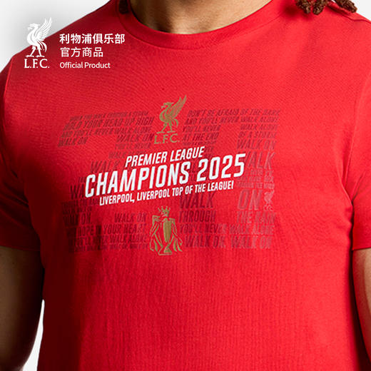【官网同款】利物浦俱乐部 | 2025冠军红色T恤春夏男女款短袖舒适透气 商品图4