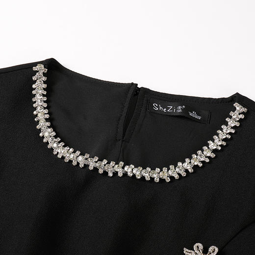 奢姿大码女装2025夏季时尚圆领短袖连衣裙胖妹妹气质减龄显瘦裙子9952821931 商品图2