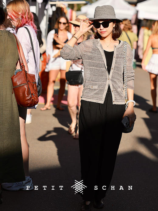 PETIT SCHAN小闪 CLO#798 deep breathing 身呼吸 纯亚麻松紧腰九分阔腿裤 商品图1