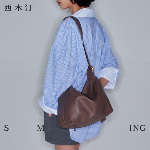 【种草好物馆专属】西木汀 爱软糖 牛皮托特包女大容量单肩通勤包小众斜挎包包 商品图1