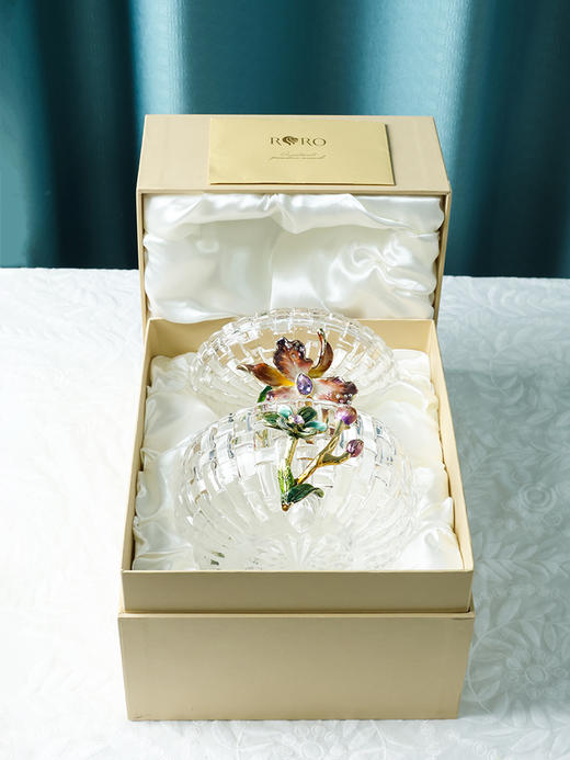 【彼达思】罗比罗丹 蝶恋花糖果罐 珐琅彩收纳罐轻奢送礼自用母亲节情人 商品图4