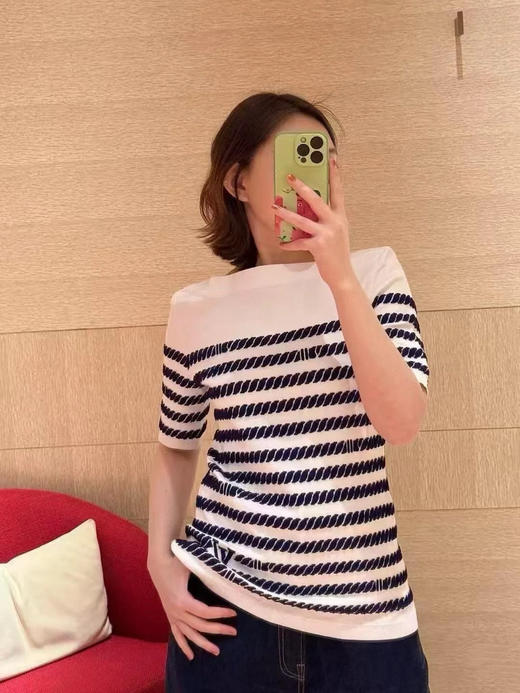 驴家 25早春航海系列麻花纹T恤上衣（TM） 商品图7