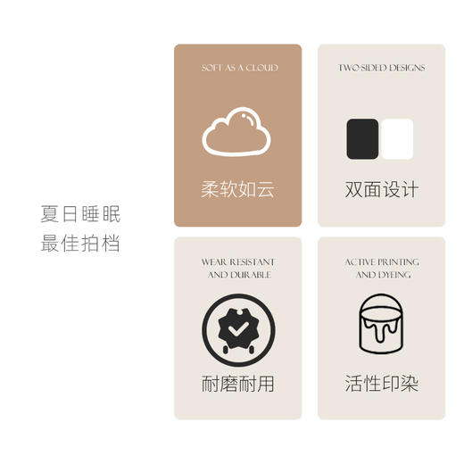 JACE久适水洗棉夏被印花四件套 夏凉被学生宿舍单人空调被 清新印花夏日舒睡薄被 商品图2