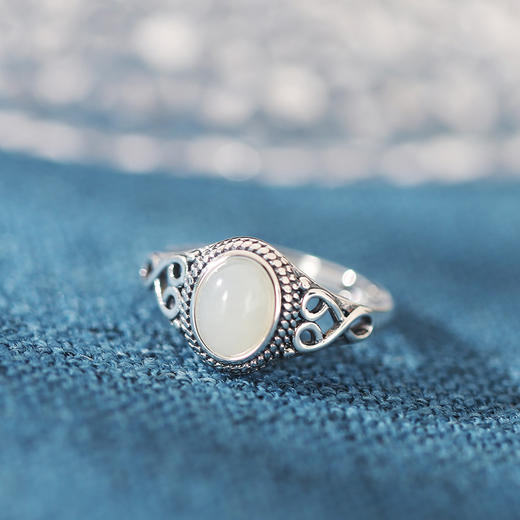 戒指 蛋面南红玛瑙 和田玉 松石 商品图0