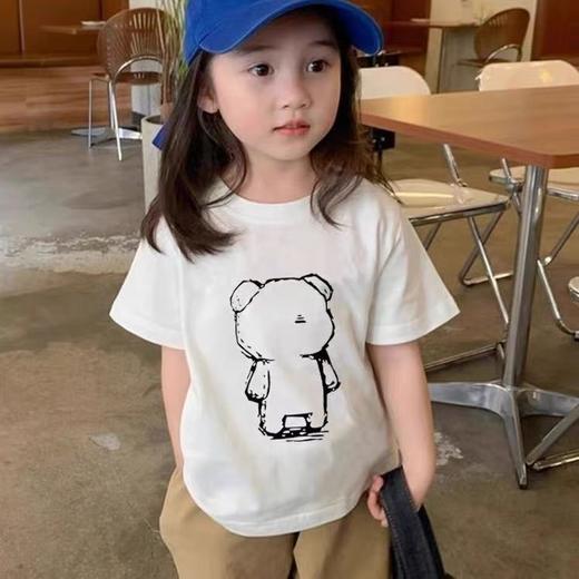 19.9清仓 【100%棉】男童女童 （大白熊-大图）印花T短袖2025-喜出 商品图0