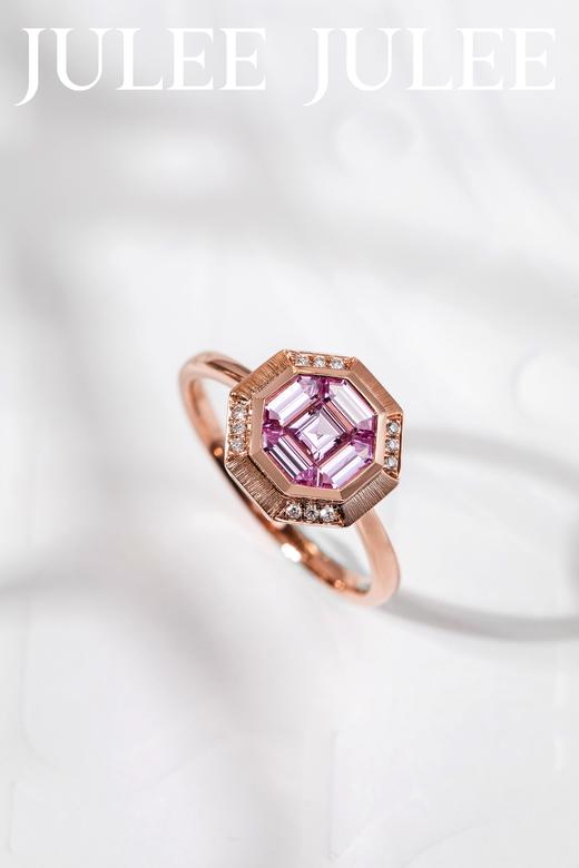 JULEE JULEE茱俪珠宝  18K玫瑰金精切紫蓝宝石戒指 商品图0