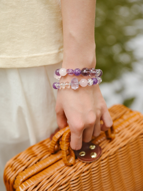 九紫离火年戴紫水晶手串