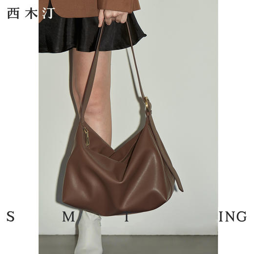 【种草好物馆专属】西木汀 爱软糖 牛皮托特包女大容量单肩通勤包小众斜挎包包 商品图0