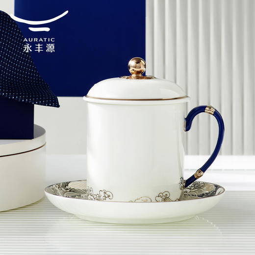【6F】国瓷永丰源 海上明珠三件套盖杯（白金） 商品图1