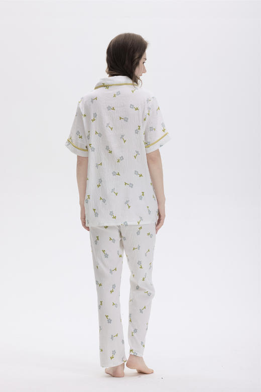 连绵·棉感涤碎花三件套 (短袖+长裤+短裤) 胸垫款 商品图8