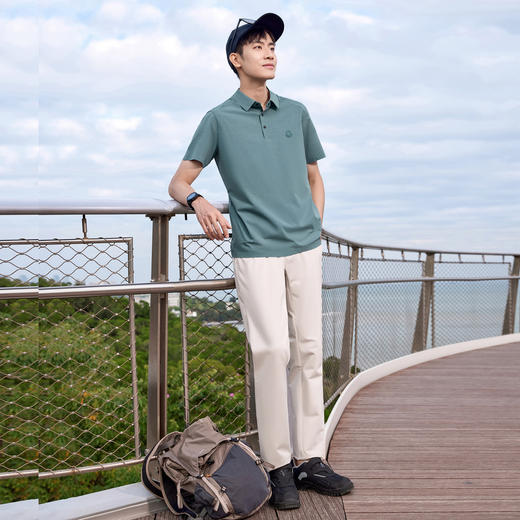 【户外/高弹/凉感/无缝】柒牌短袖POLO衫男士夏季新品休闲翻领T恤128T71910 商品图5