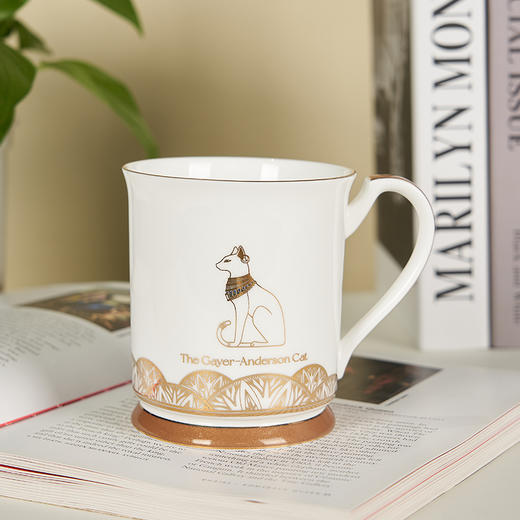 大英博物馆 盖亚·安德森猫系列 复古骨瓷杯 黑色 白色 商品图1