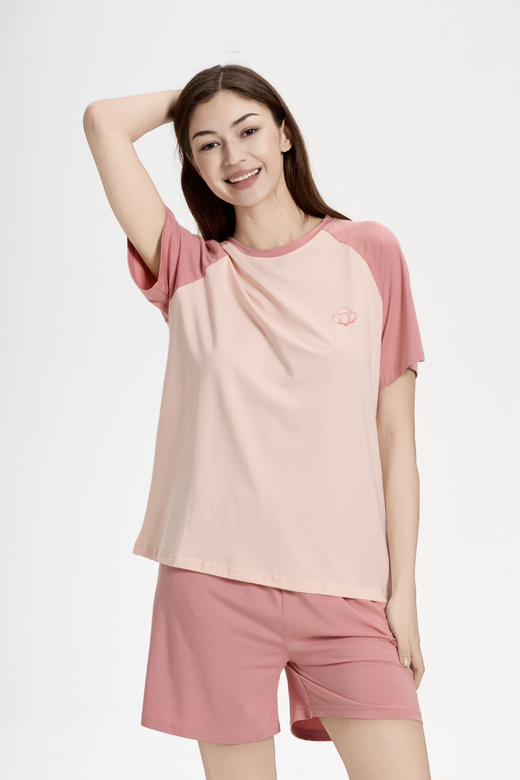 连绵·圆领插肩袖家居服套装 男/女款（无胸垫款） 商品图9