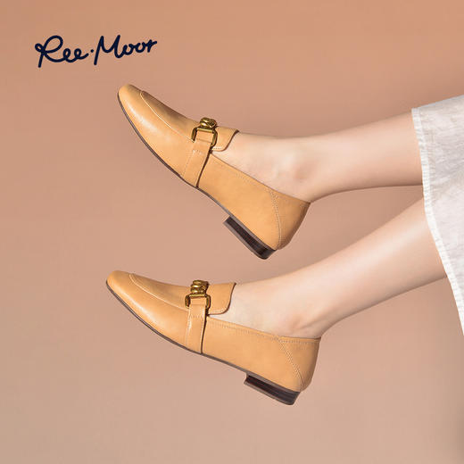 REEMOOR睿慕牛皮擦色链条乐福鞋 商品图8