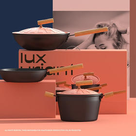 IBF艾博菲艾博菲繁花炒锅汤锅煎锅锅具套装精铁套装三件套【K】