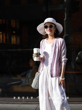 PETIT SCHAN小闪 CLO#797 jingle bells 铃儿响叮当 棉麻丝纯手工刺绣针织开衫