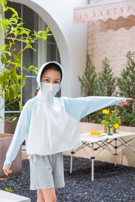 【夏日必备！儿童斗篷遮阳】儿童防晒衣 男童冰丝夏季透气 防紫外线女童斗篷 遮阳户外upf50 亲子装防晒-QQ 商品图5