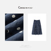 COCO ZONE 刘一一【100苎麻】波点遮肉简约松紧半身裙CD1A0684 商品缩略图1