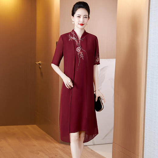 喜婆婆婚宴装结婚妈妈减龄，婚礼假两件礼服高贵连衣裙LC-2360 商品图1