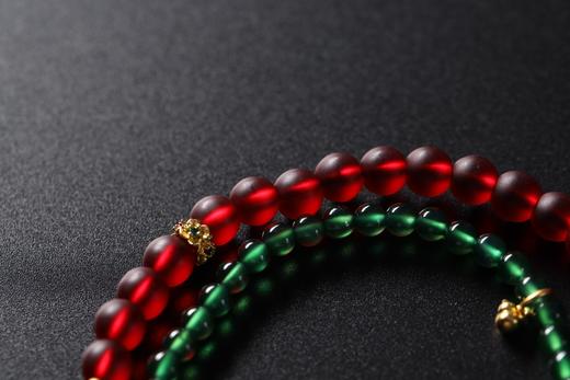 YHLL0010°花开如意·红琉璃+绿玛瑙手串 商品图3