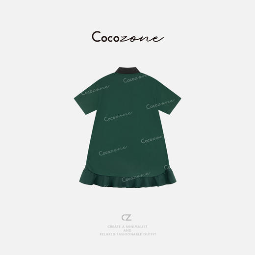 COCO ZONE 刘一一 【100棉】复古POLO领简约连衣裙CD1A0797 商品图1