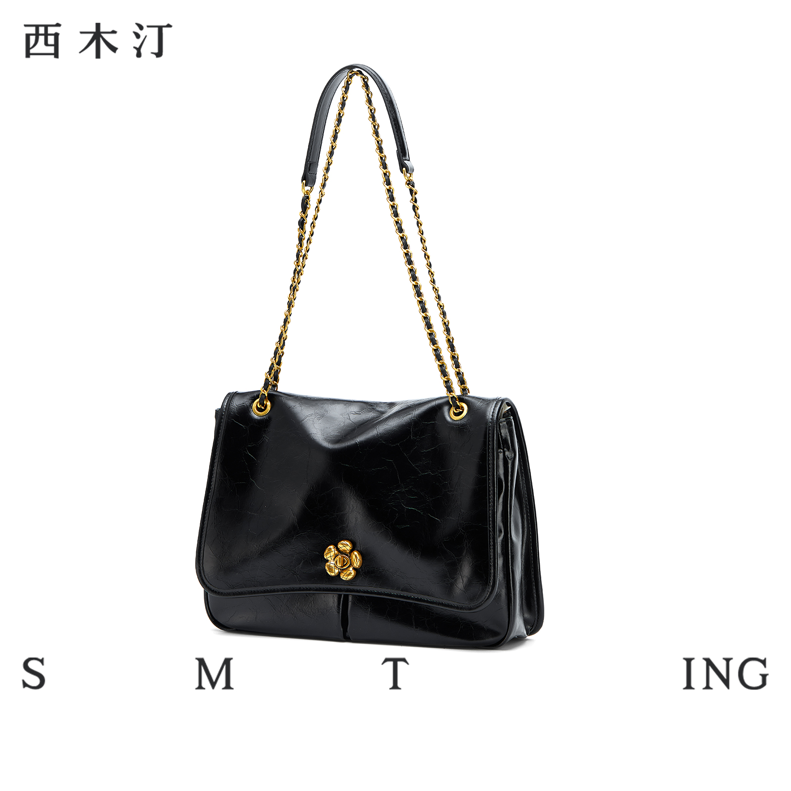 【种草好物馆专属】西木汀 无微不至 牛皮链条托特包女单肩腋下包大容量斜挎包包