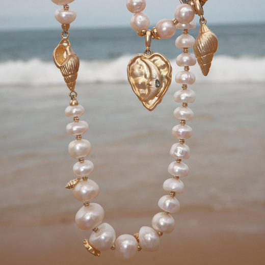lost in echo2025夏季新款复古心形度假珍珠挂坠轻奢手链手串女 商品图3
