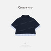 COCO ZONE 刘一一 【莱赛尔混纺】翻领学院风假两件T恤 CD1A0799 商品缩略图1