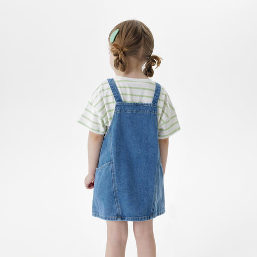 马克珍妮女童时尚百搭牛仔背带裙宝宝连衣裙2025年春夏新款550858 商品图2