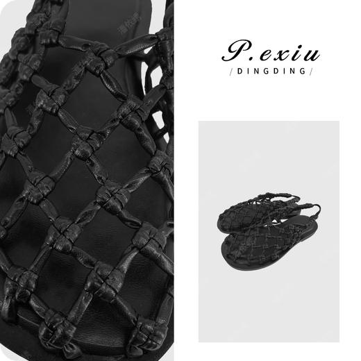 PanYiXiu/潘依绣度假感手工编织镂空包头罗马编织凉鞋 N2503 商品图0