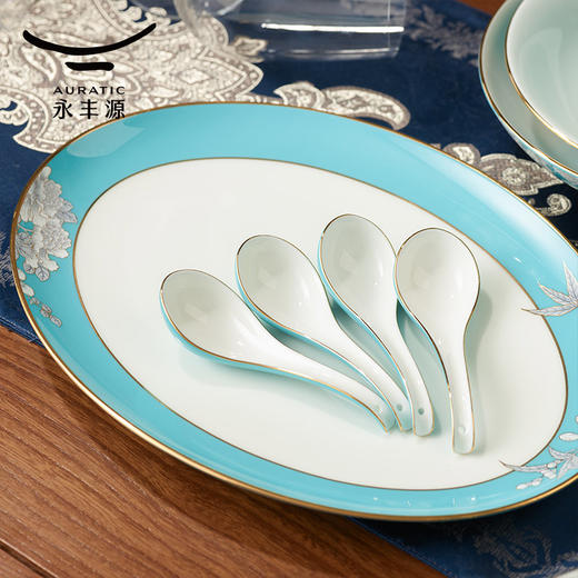 【6F】国瓷永丰源 水墨牡丹51头餐具（8人位） 商品图2