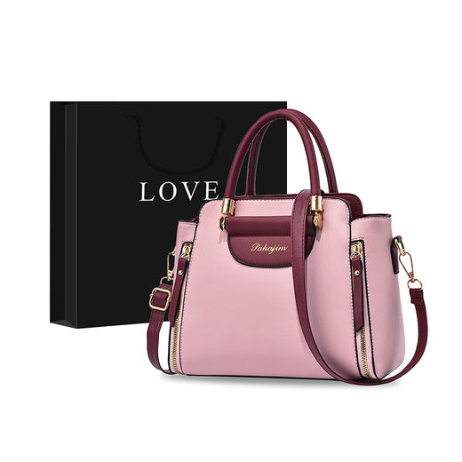 [小滋心选]【活动价￥149~259】【母亲节礼物】拼色手提实用包包 新娘送妈妈高级感新款时尚包包套装 商品图4