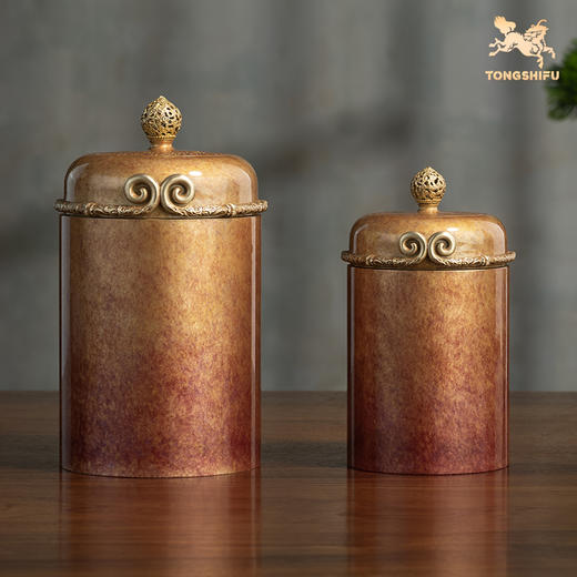 铜师傅《悟空之茶叶罐》客厅桌面茶叶罐铜摆件 家居工艺品 商品图0