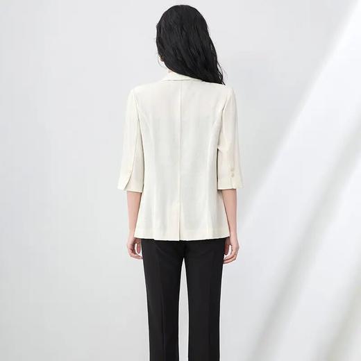 【高货wl】全新升级【铂金会员330/天猫439/差价109】(52616) 洛诗琳25夏款高级感时尚七分袖设计感一粒扣商务西装外套 商品图1