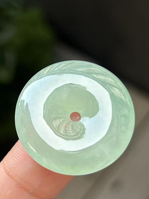 【云意轩】编号：9484  冰种甜绿平安扣天然翡翠 附证书 商品图0