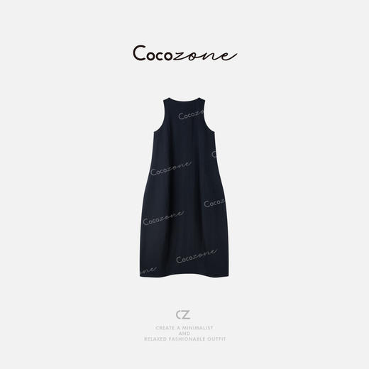 COCO ZONE刘一一 圆领亲肤廓形感茧型无袖连衣裙ACD2A0365 商品图1
