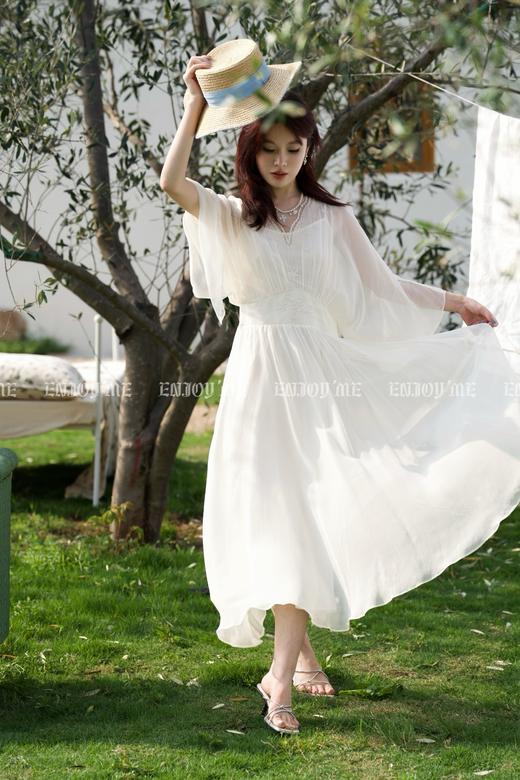 【门店同款】ENJOY夏季轻奢V领刺绣仙女裙 162347091 商品图1