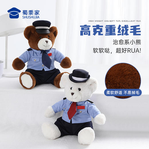 【大白大壮税务熊】可定制姓名牌毛绒玩偶礼品礼物 大白大壮小熊公仔布娃娃 商品图3