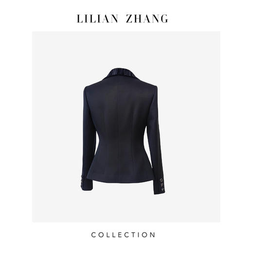 C - “私享定制”—优雅矜贵—Lady必备丝绒拼接修身西装外套2405031V 商品图2