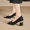 【预售5天】鱼嘴鞋子女凉鞋新款高跟真皮百搭粗跟小皮鞋夏季单鞋SY&Z212 商品缩略图3