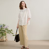 西遇法式宽松衬衣女夏季新款花边领口慵懒风白色衬衫上衣SS050442 商品缩略图1
