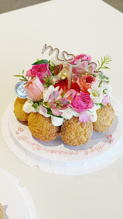 花环泡芙·巴斯克芝士蛋糕【可换生日插牌】 商品图1