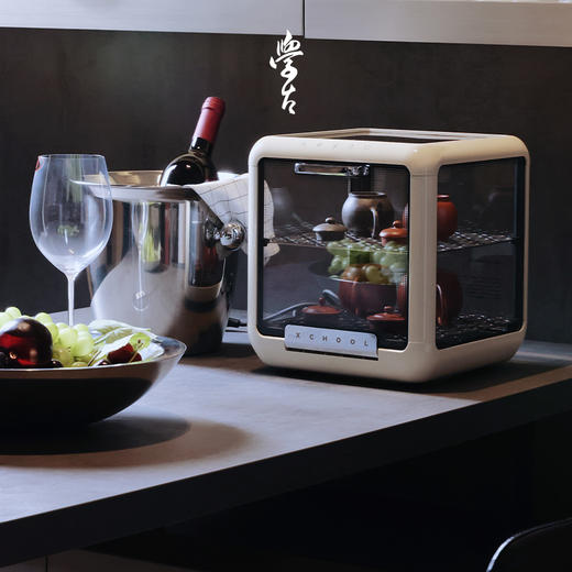 学古 石墨烯养护柜 悟烯·茶人石墨烯养护柜台式茶具消毒柜全透明 商品图2