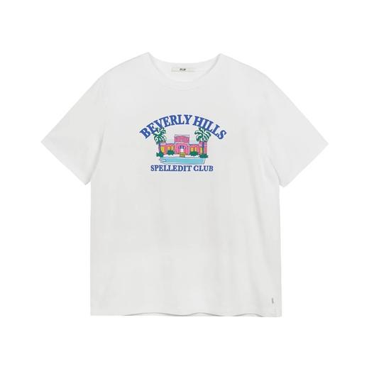 SPELLEDIT2025春季新款比弗利山庄T恤宽松休闲时尚印花短袖上衣女 商品图2