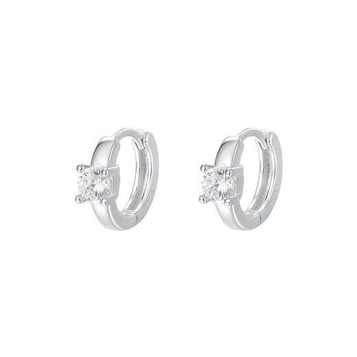 【清怡】s925纯银简约四爪锆石耳环【YXS-E3967】 商品图4