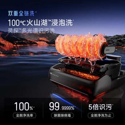 追觅洗地机T50_Ultra机械臂无线家用平躺拖地机吸拖一体吸尘器【除臭泡沫洗_旋锋0缠毛100热洗静烘】【新】 商品图4